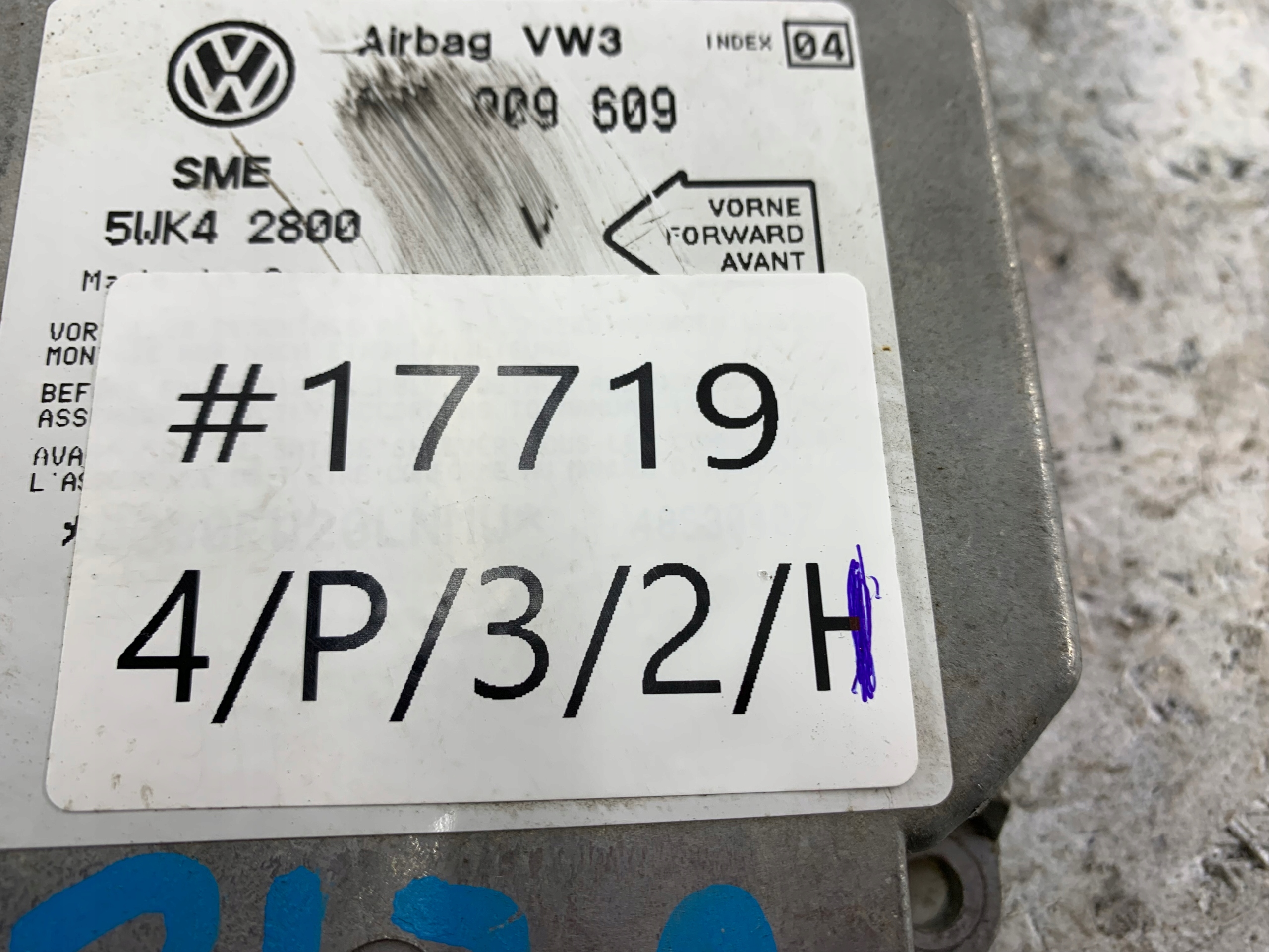 VW GOLF IV SENSOR module airbag 1J0909609