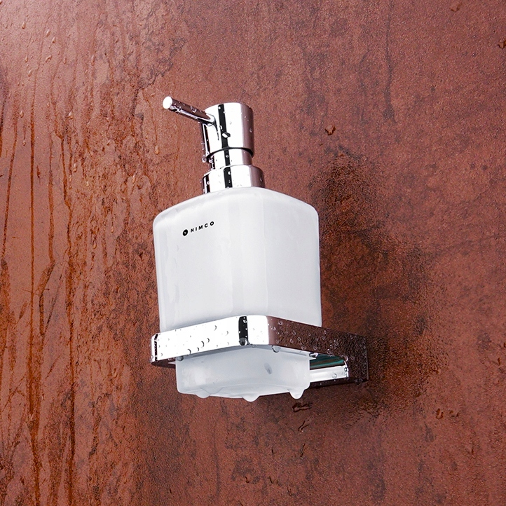 Nimco Maya chróm dávkovač mydla, pumpa mosadz, patent design Ma 29031C-T-26