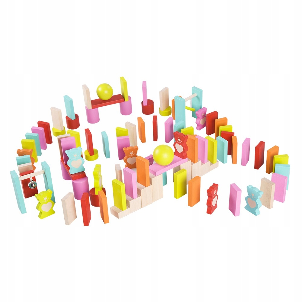 DREWNIANE DOMINO UKŁADANKA KLOCKI ZESTAW KOLOROWE MISIE CLASSIC WORLD Kod producenta CW3531