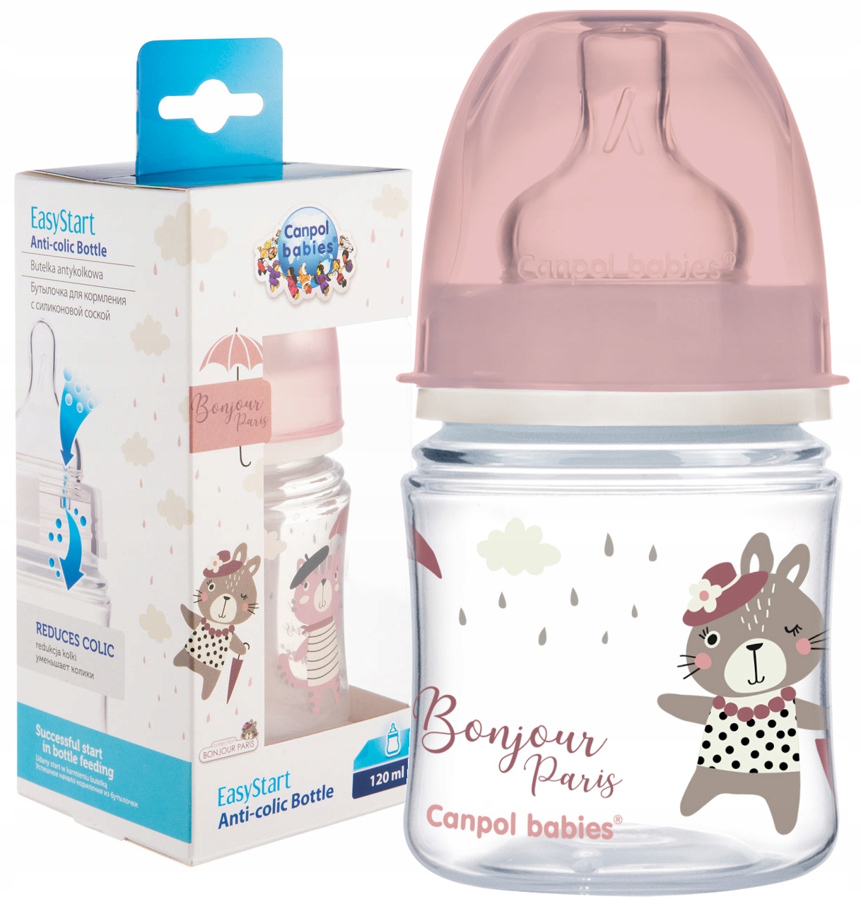 

Canpol Butelka Szeroka Antykolkowa 120ml Bonjour