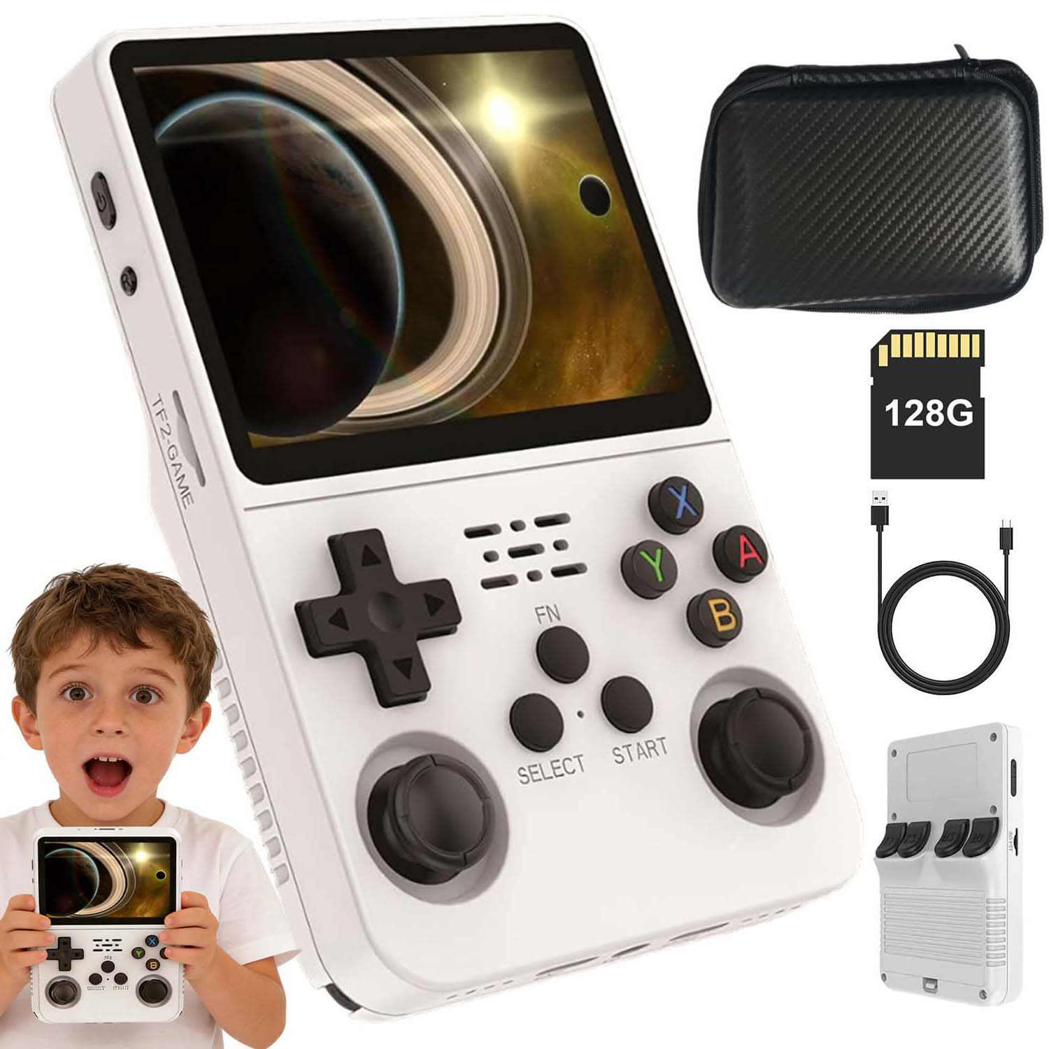 R36S Konsola Do Gier Retro 20000 Gry 128GB Full Hd Ips Duża Biblioteka Gier