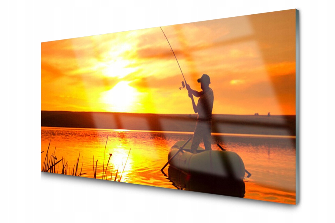 

Panel szklany Płytka Wędkarz Jezioro 120x60