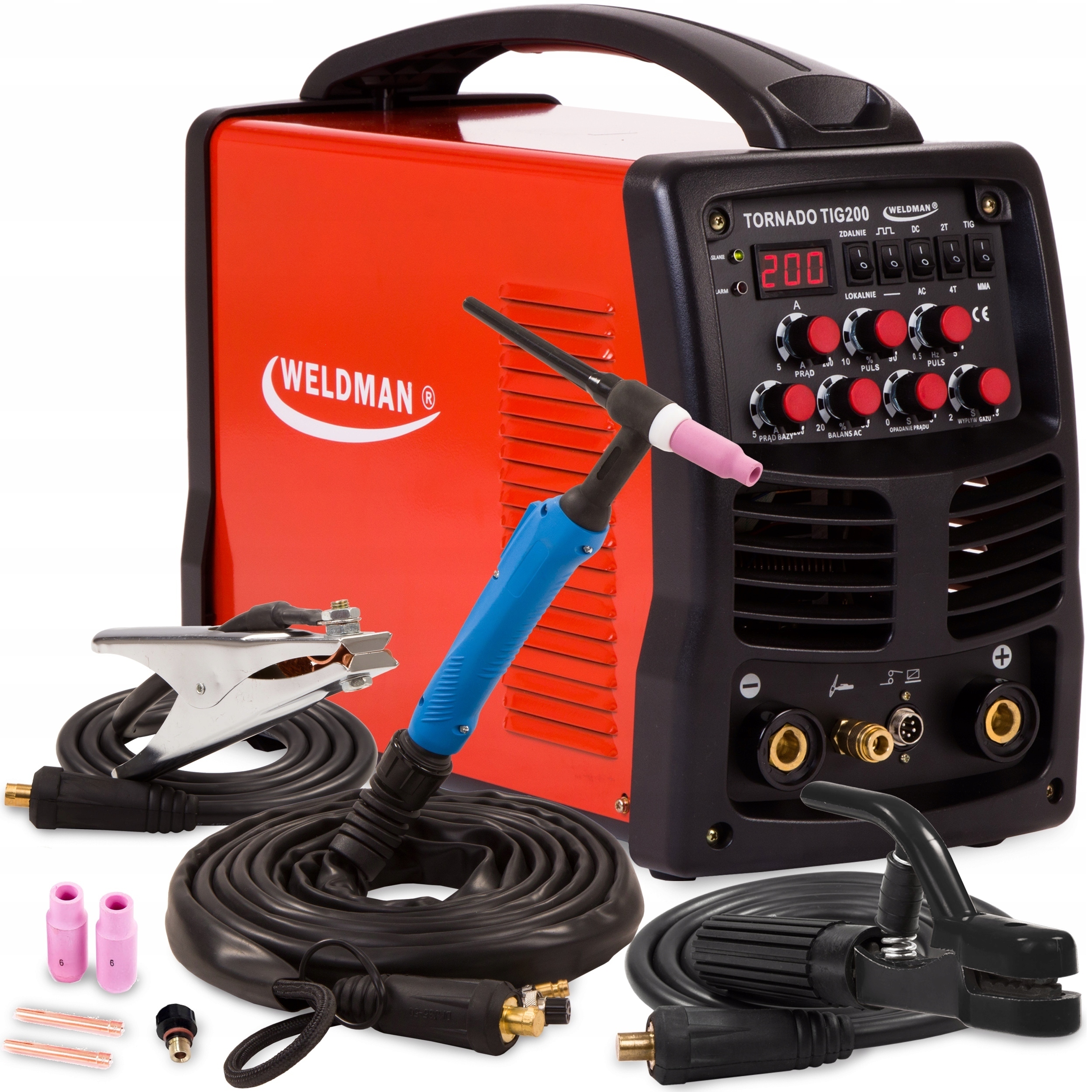 Invertorová Svářečka Weldman Tornado 200 Tig Ac DC Mma Puls 200A Hliník Hf