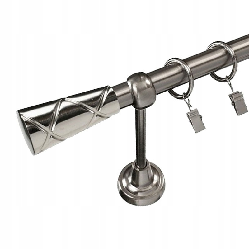 

Gotowy Karnisz z żabkami 220 cm jedna rurka 19 mm