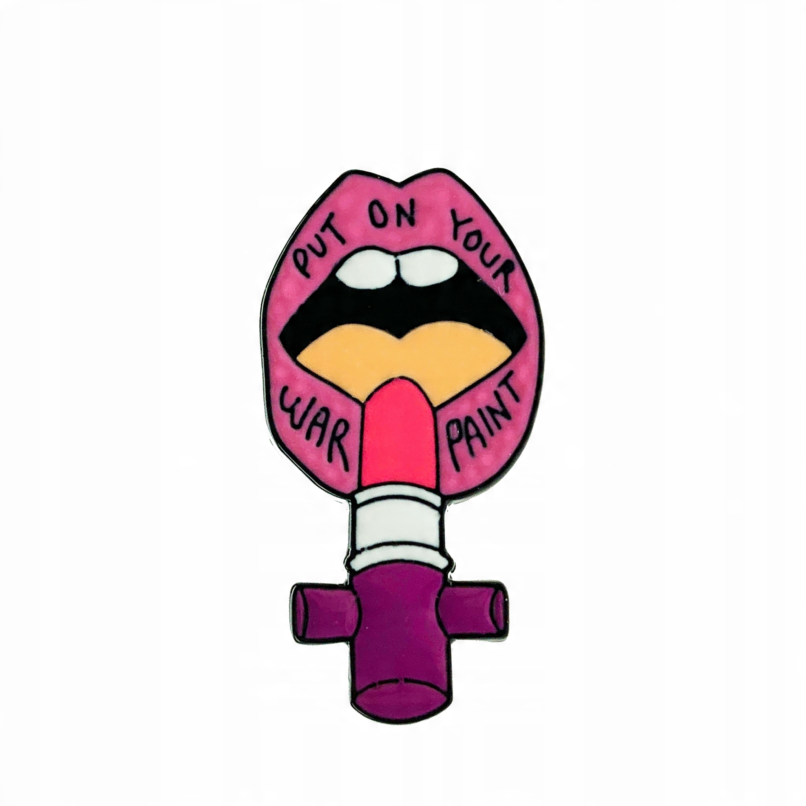 

Pins Przypinka Girl Power Różowa Usta Szminka