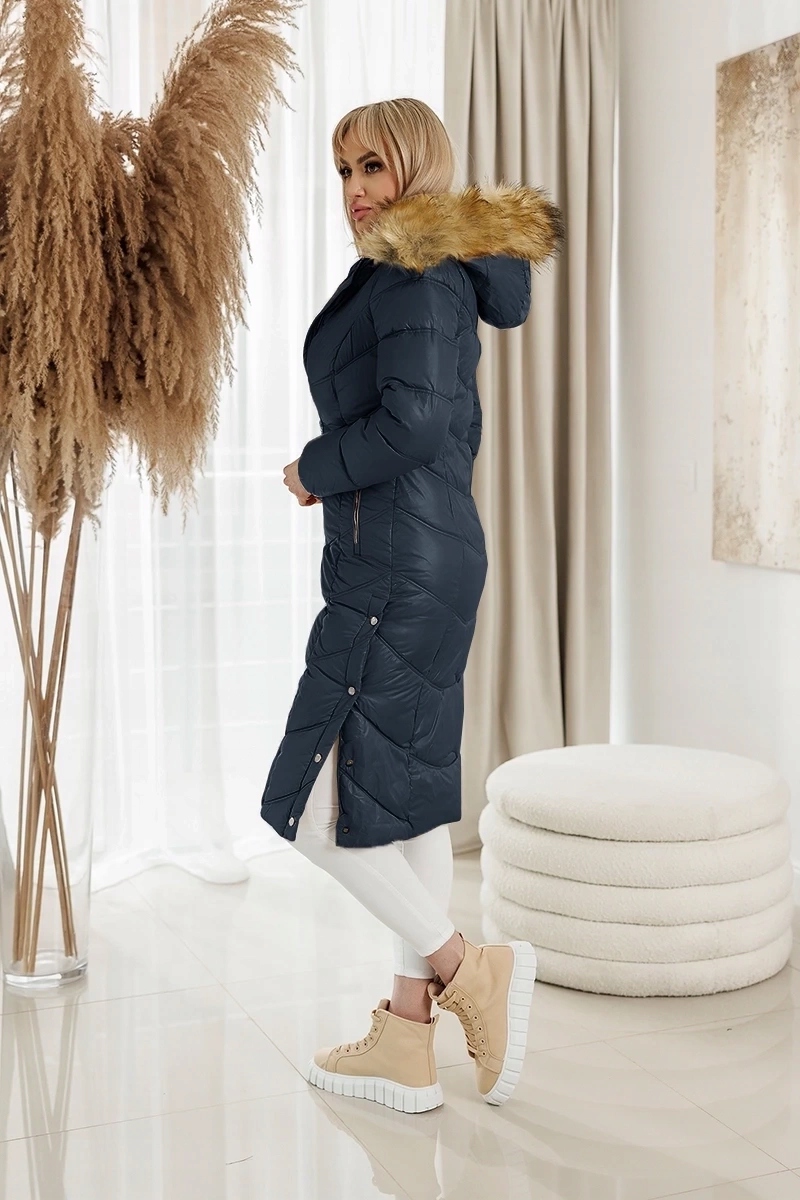 Lehká Bunda Kapuce H-203 Námořnická Modrá XL (42)