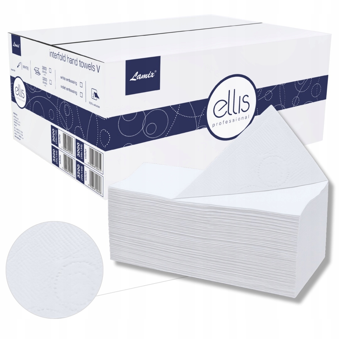 Ręcznik składany Lamix Ellis Professional V 3000 Biały