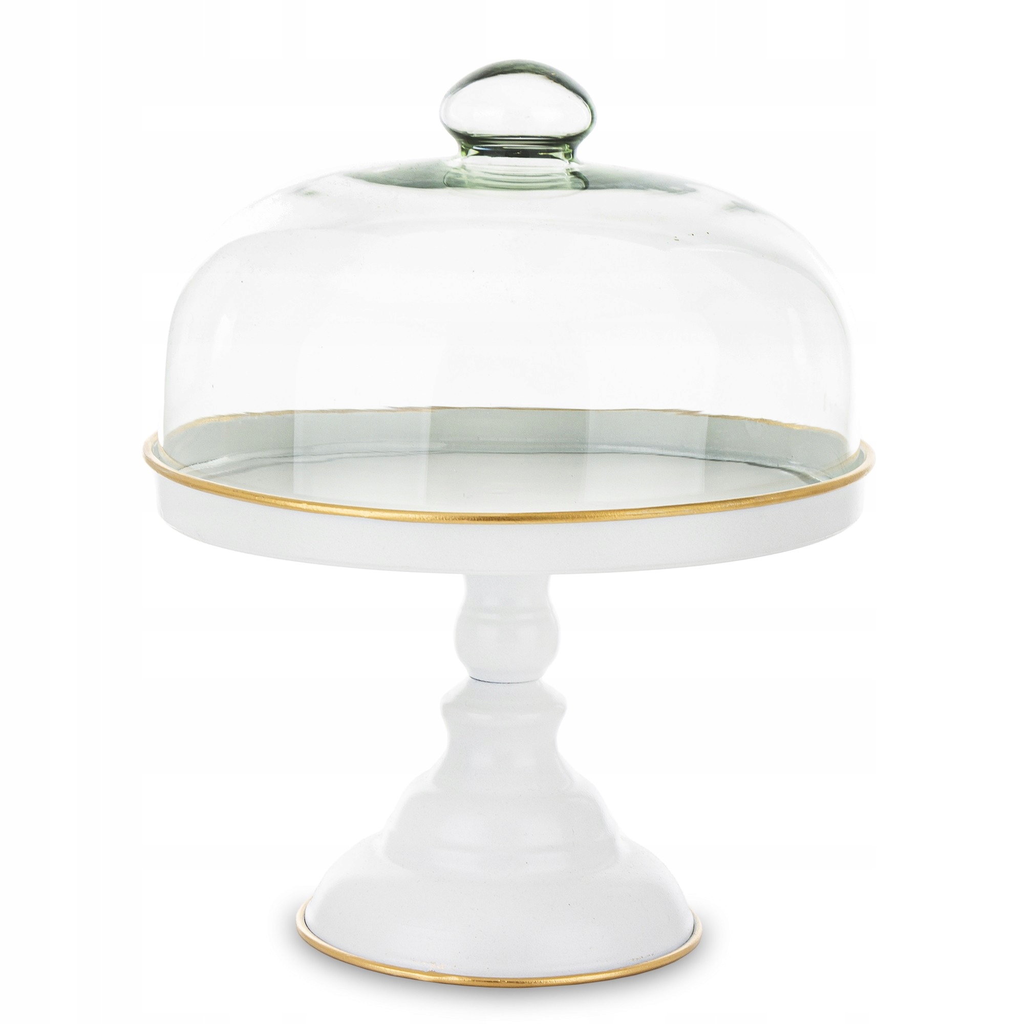 Bílá Podnos Dekorativní podstavec Podnos s krytem Elegantní Na Nožičce