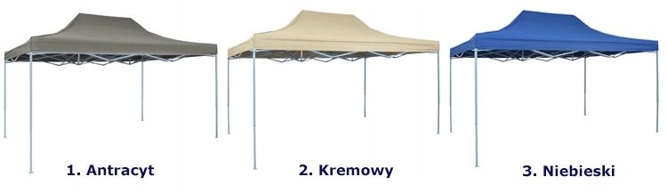 ZADASZENIE OGRODOWE = ALTANA SKŁADANA PRZENOŚNA = ALTANA NA STELAŻU KOLORY Szerokość 291 m