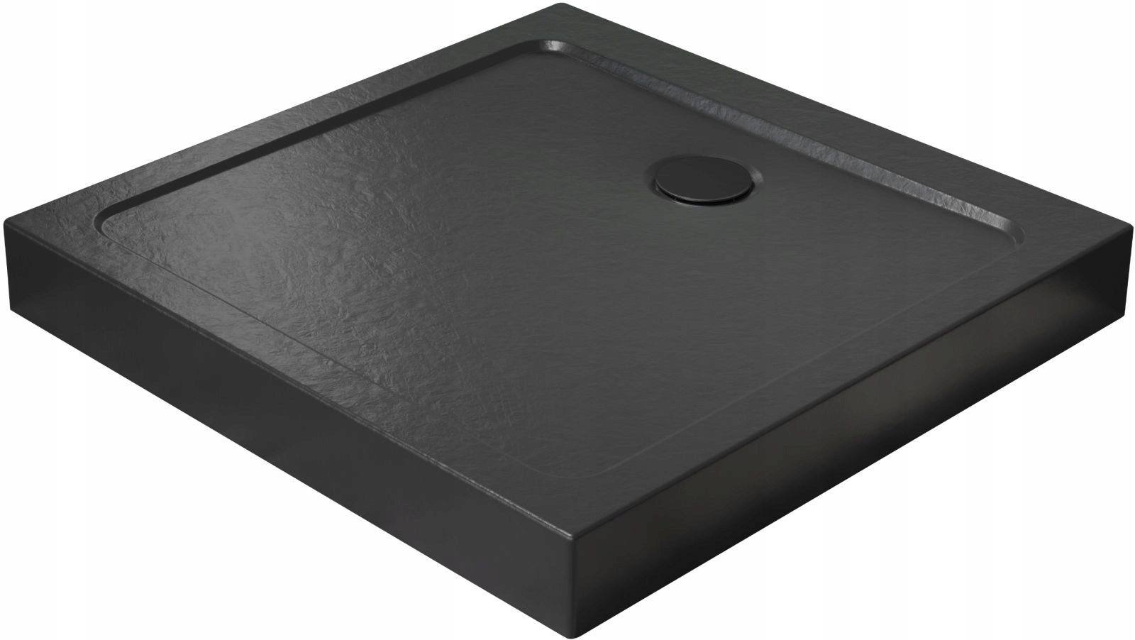 Brodzik prysznicowy akrylowy Doros C Compact Stone czarny 80x80 Bez syfonu