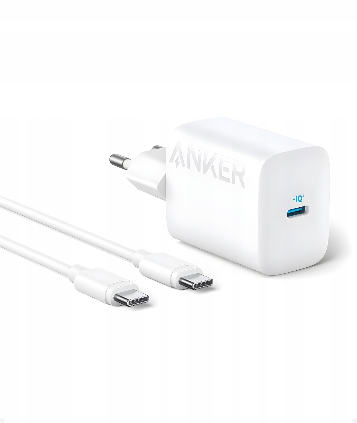 Ładowarka sieciowa Anker 312 Usb-c GaN 30W Pd 3.0 Kabel 1,5m Biała