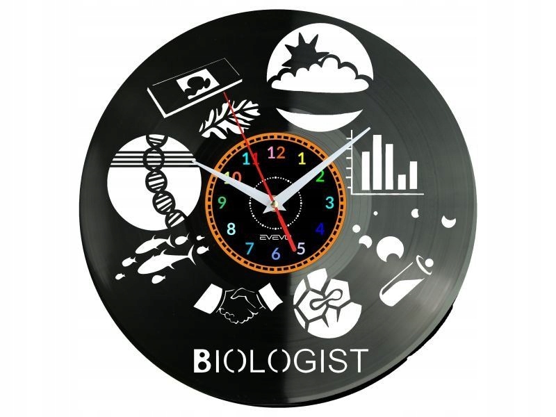 Biologa Biologie Nástěnné hodiny Vinylová deska Moderní dekorativní