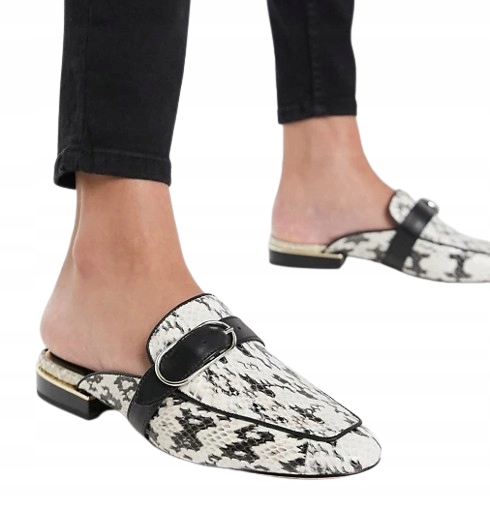 Reiss Nazouváky Dámské Nazouvací Kožené Vzor Hadí Kůže 38 Vaa