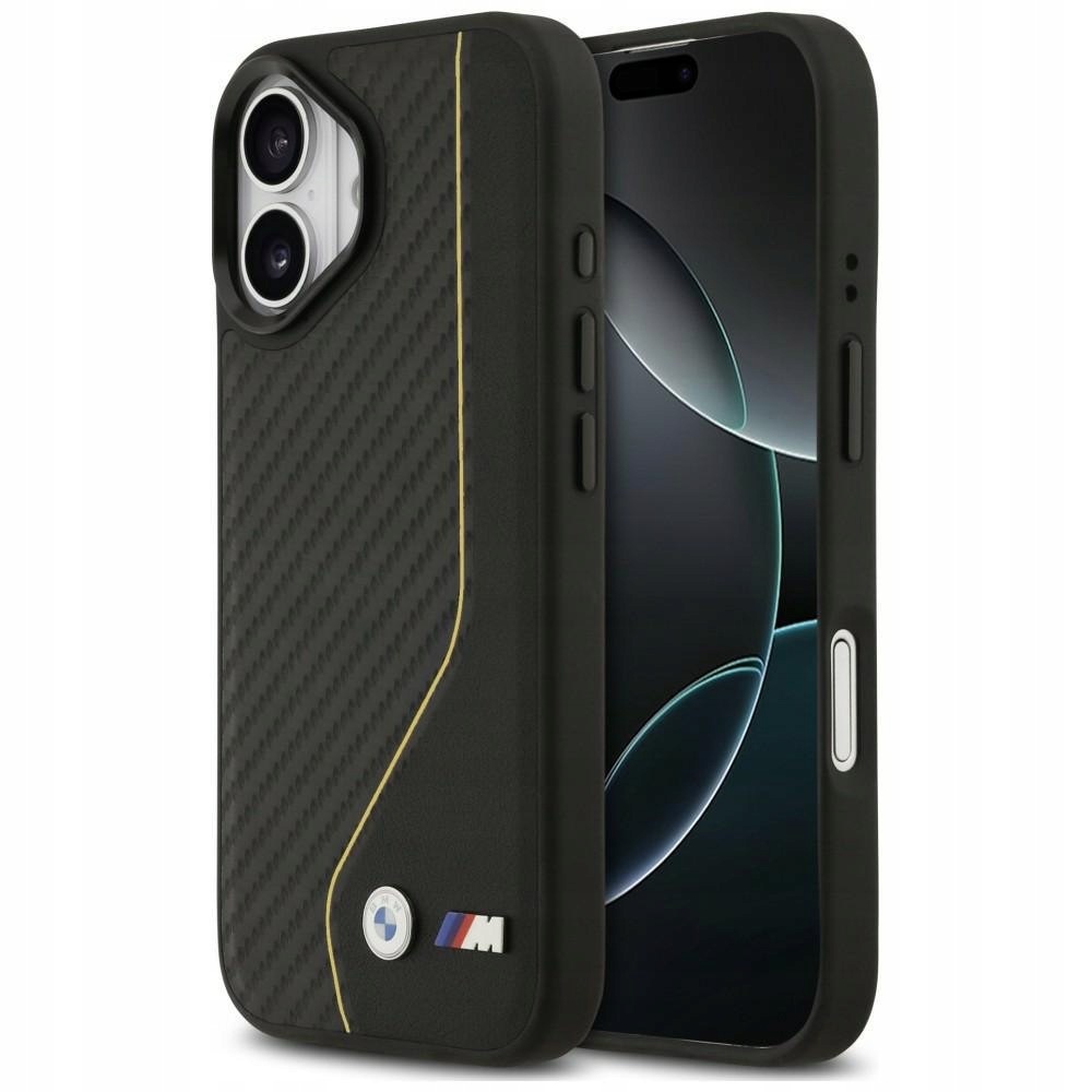 Etui Bmw M Carbon Line & Logo MagSafe do iPhone 17 żółty