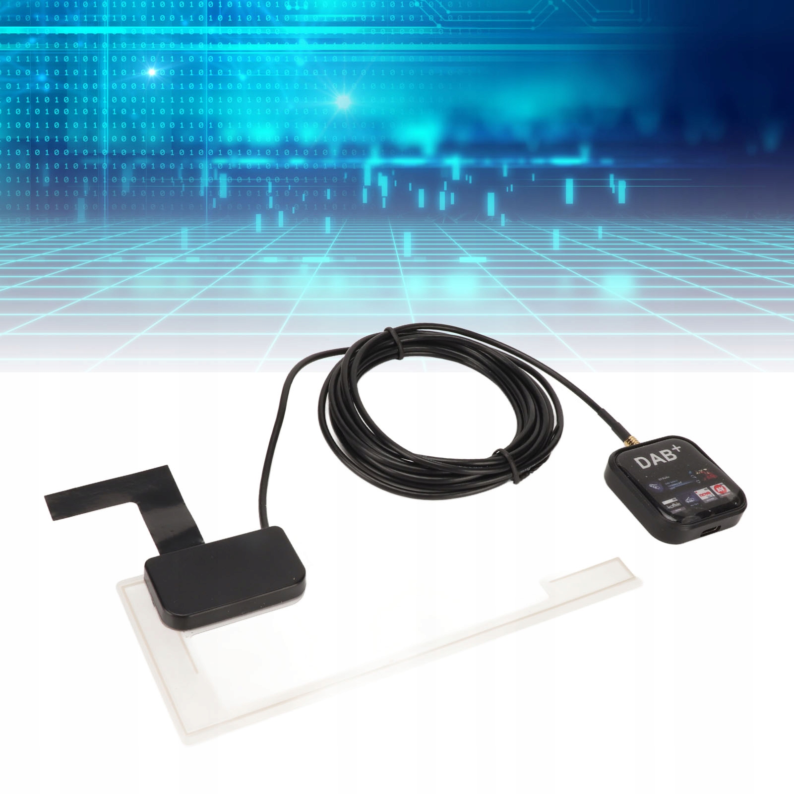 ODBIORNIK RADIOWY DAB DAB+ ZASILANY PRZEZ USB Z ANTENĄ 174,0MHZ-240,0MHZ Marka bez marki