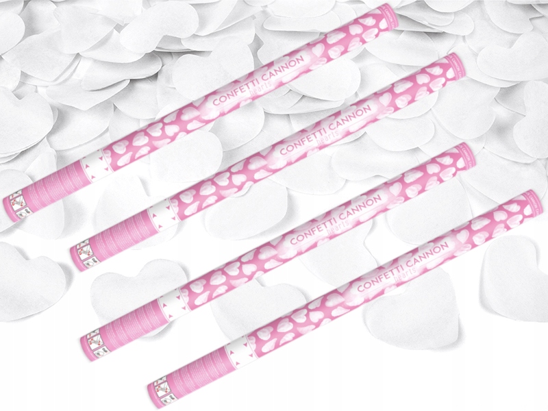 Конфетти, стреляющие трубки, белые сердца, пусковая установка для свадьбы, свадьбы, пушки 80 см