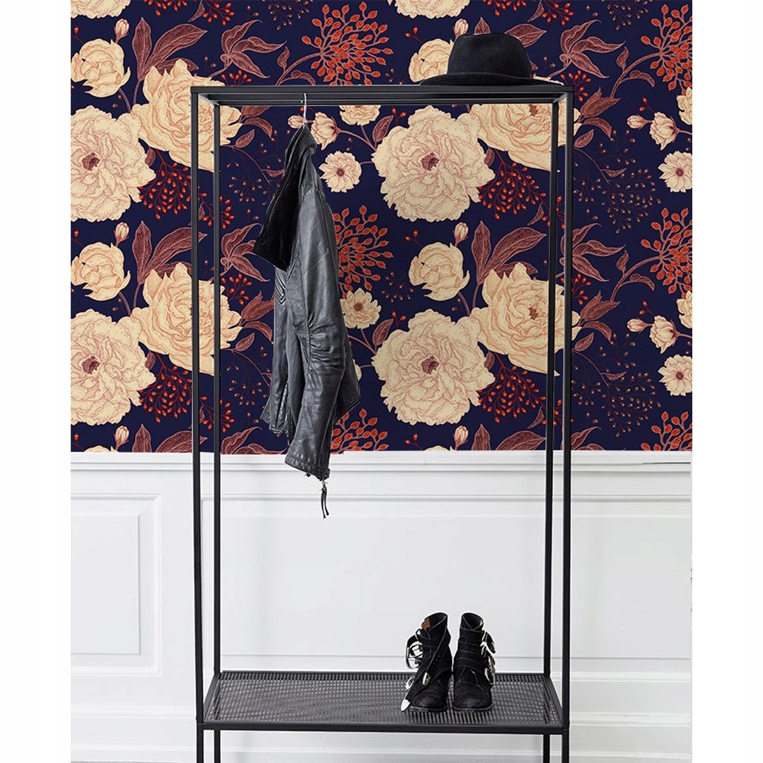 

Tapeta flizelina Czerwono-biała jarzębiną 104x70