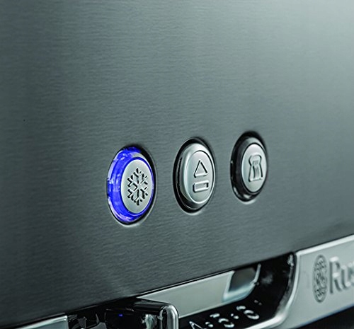 RUSSELL HOBBS Toster Długi Na 2 Kromki Szeroki Slot Stal Nierdzewna Szary — miniatura 7