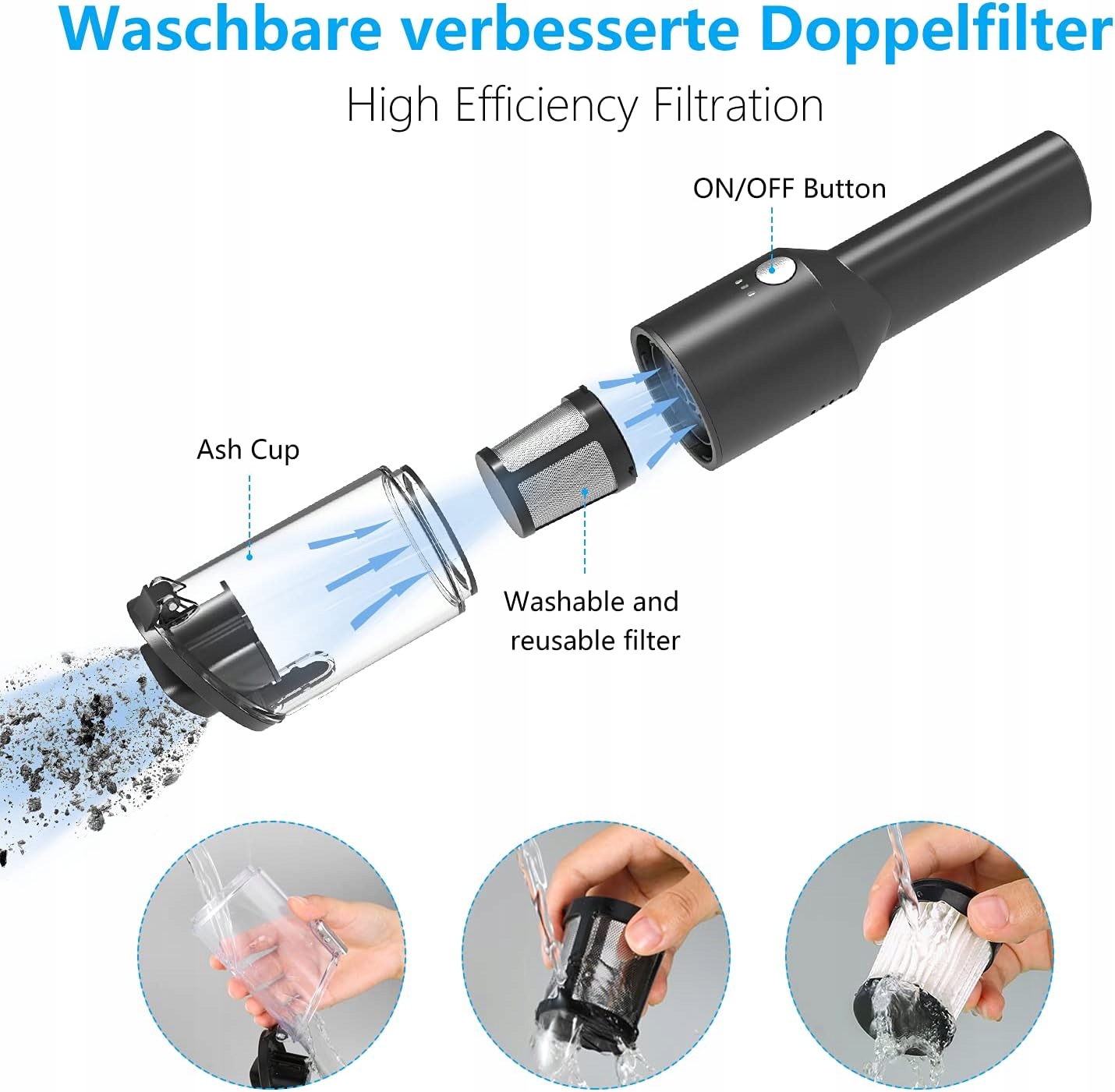 Odkurzacz ręczny przenośny odkurzacz samochodowy akumulatorowy Kod producenta A410