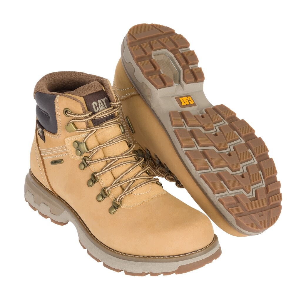 Turistické kožené turistické boty Cat Footwear Pursue Hiker Honey 41