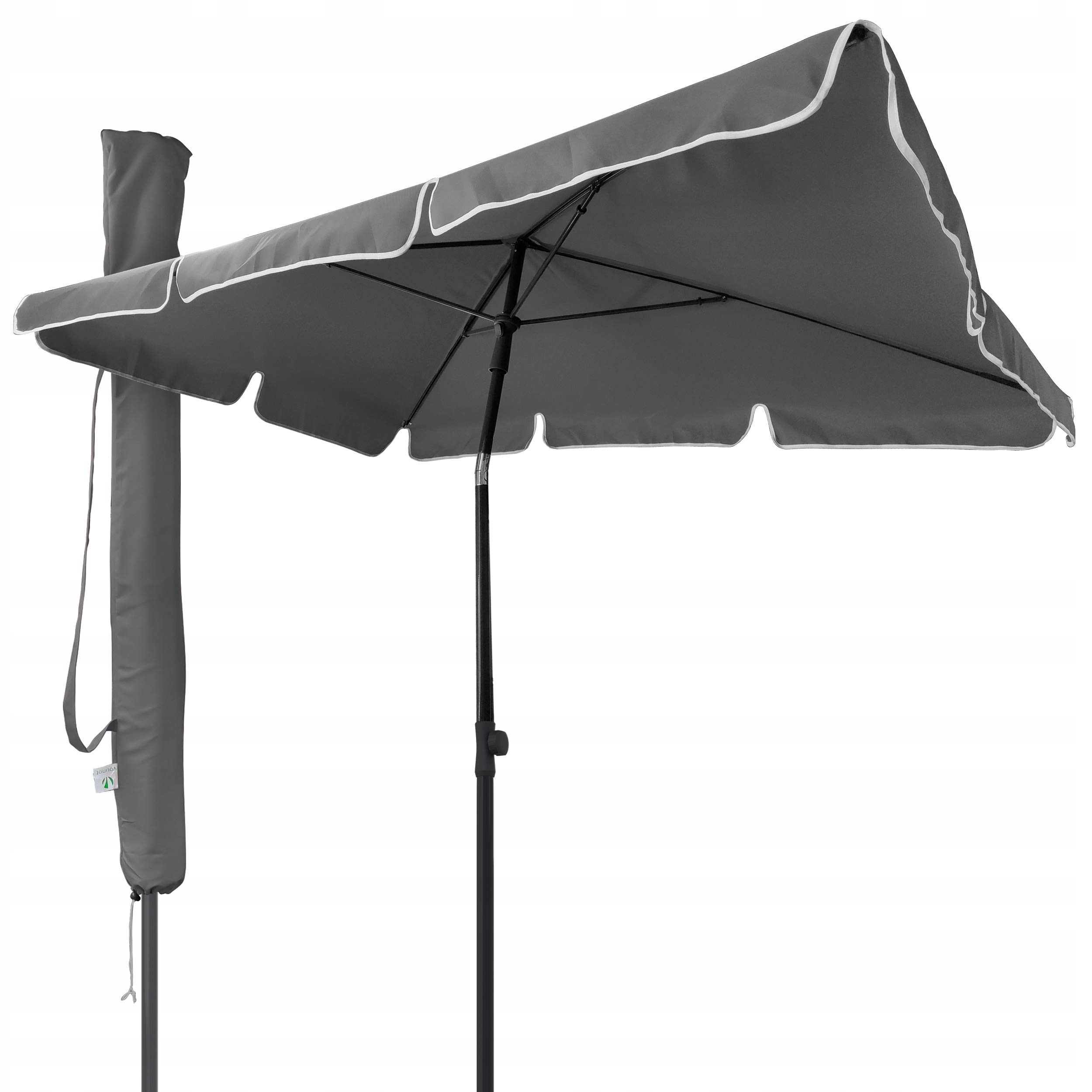 Vounot Zlomený Zahradní Slunečník 200 x 125 CM Šedý