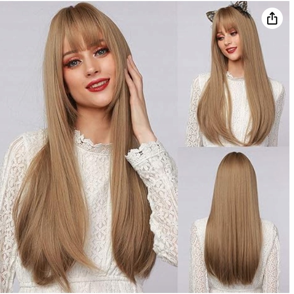 Paruka Emmor Paruka s hřívou Jednoduchá Syntetická Medová Blond 60 cm