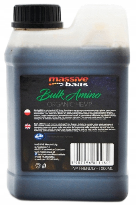 Zalivka Massive Baits Bulk Amino Organic Hemp 1L