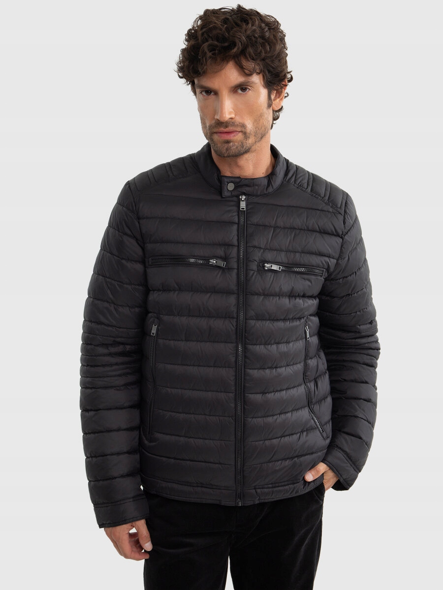 Big Star Pánská bunda se stojáčkem černá Darrion 906 S