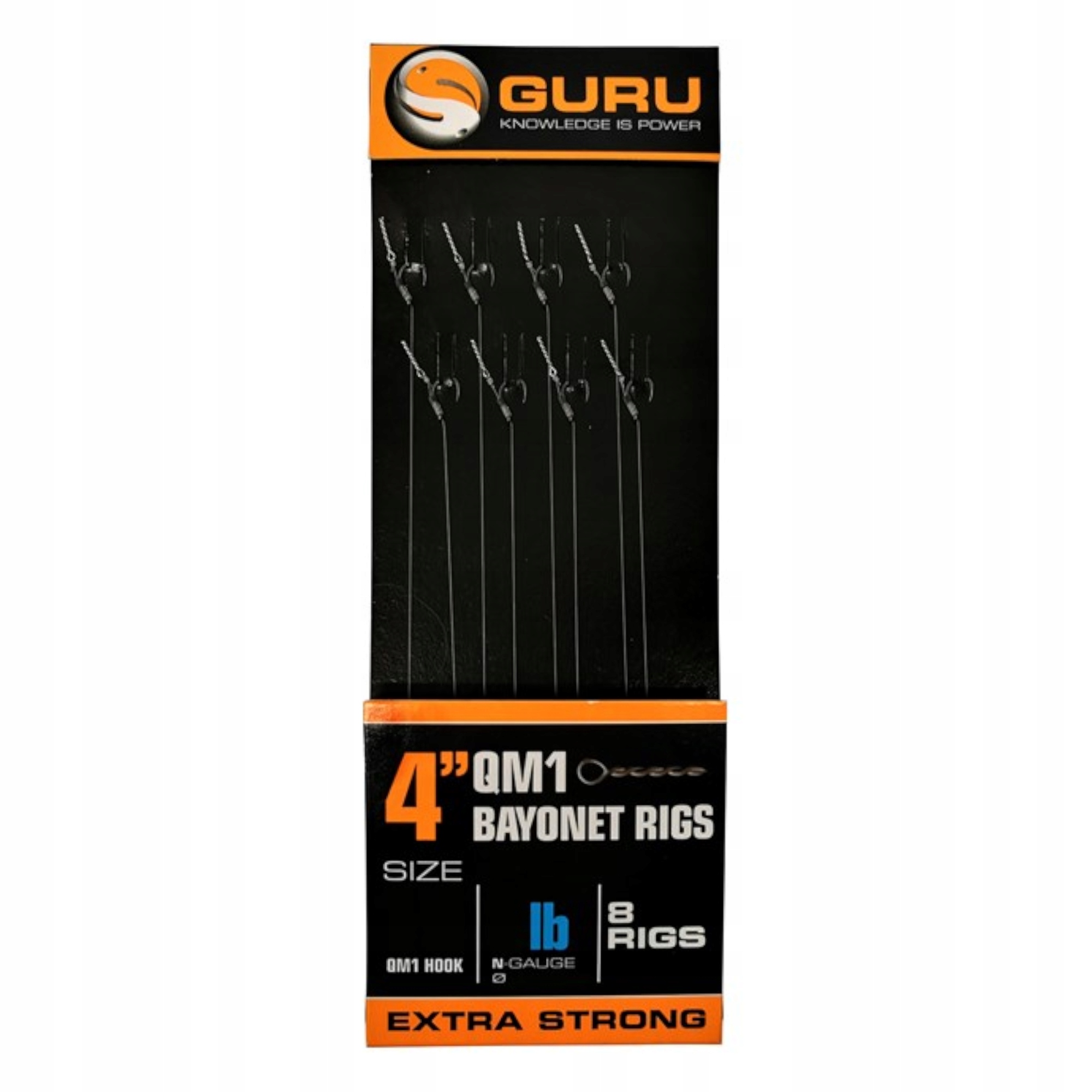 Przypony Guru QM1 With Bayonet Rigs 10cm 0.22mm 10