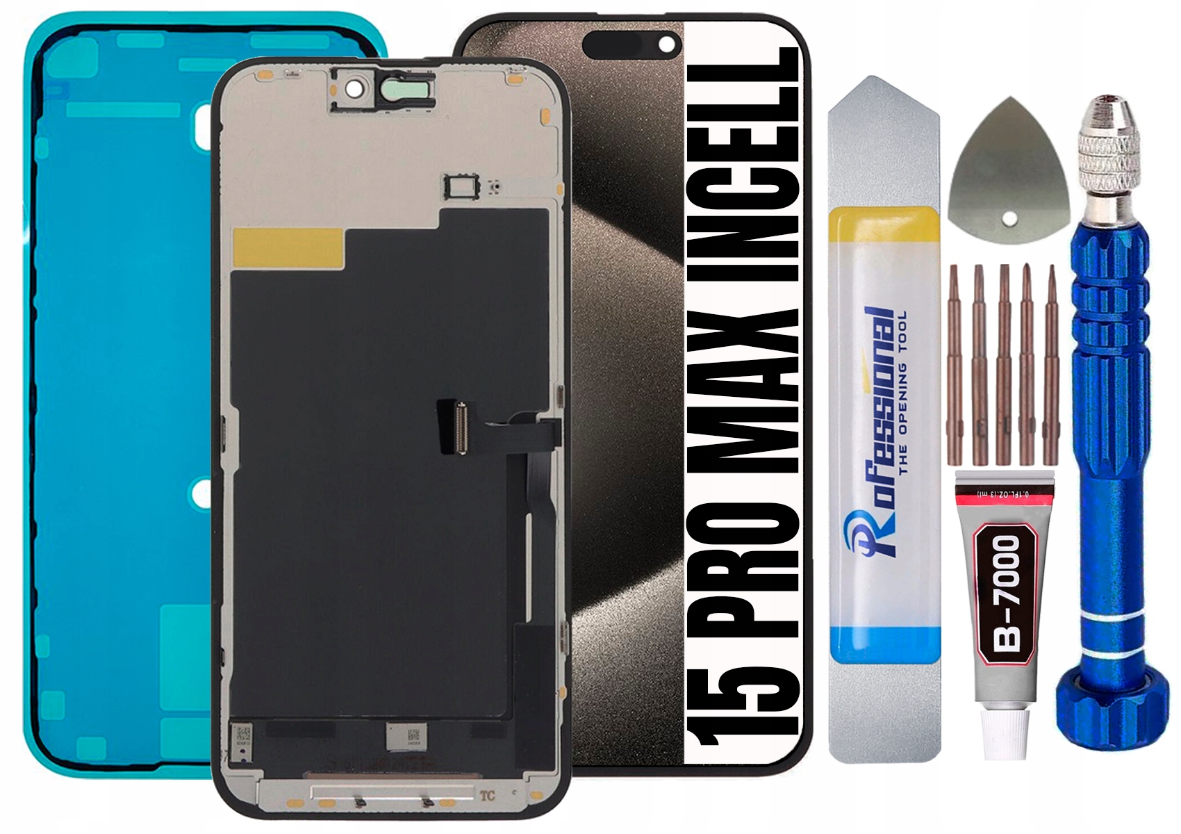 Displej Pro Iphone 15 Pro Max Incell LCD Displej Těsnění