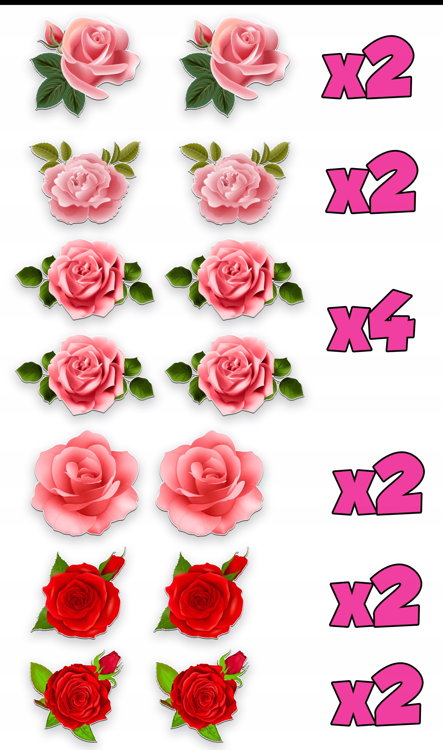 Jadalne Kwiatuszki 2d na Tort 14szt Wycięte kw01 Marka inna