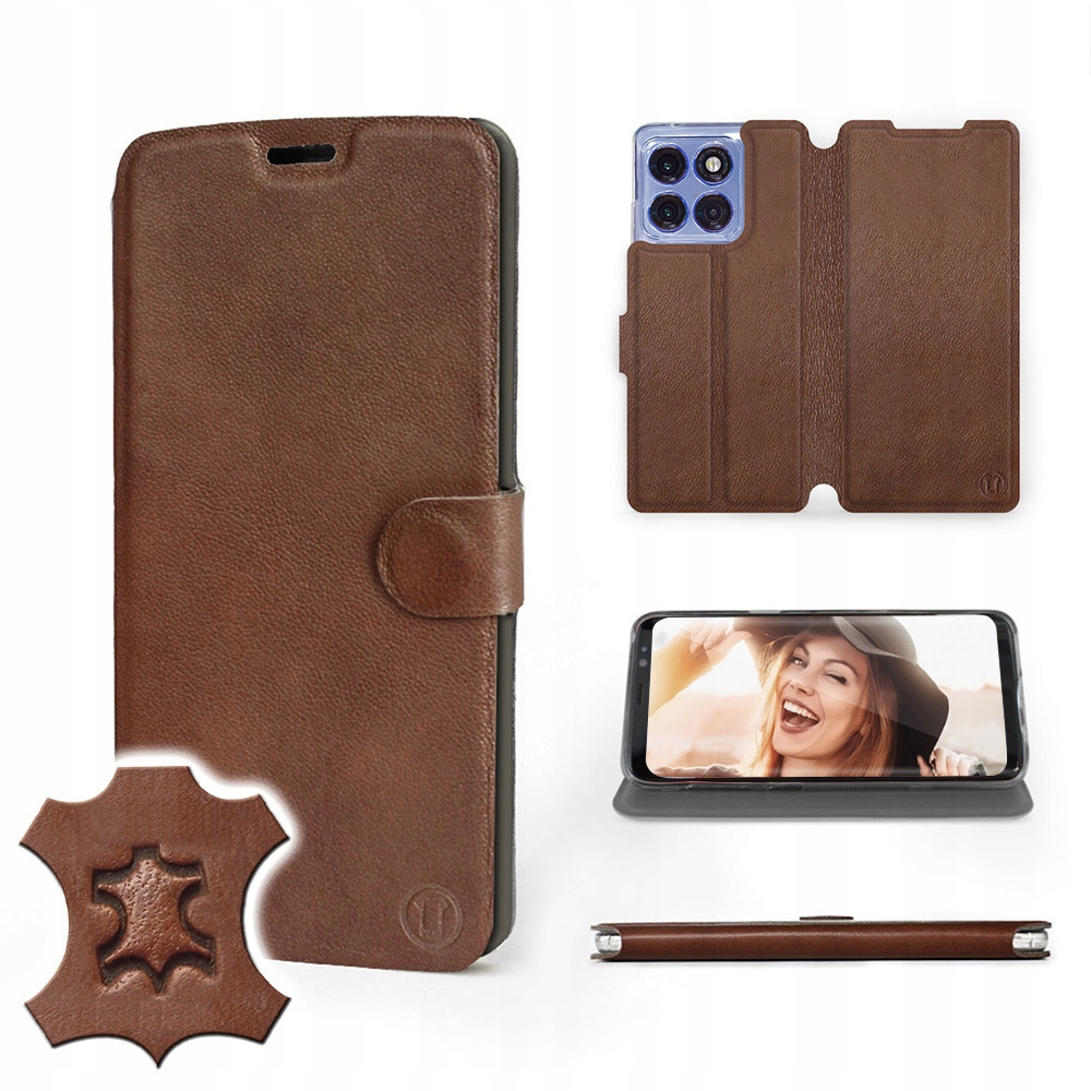 Etui Mobiwear do Motorola Edge 60 Pro Brown Leat