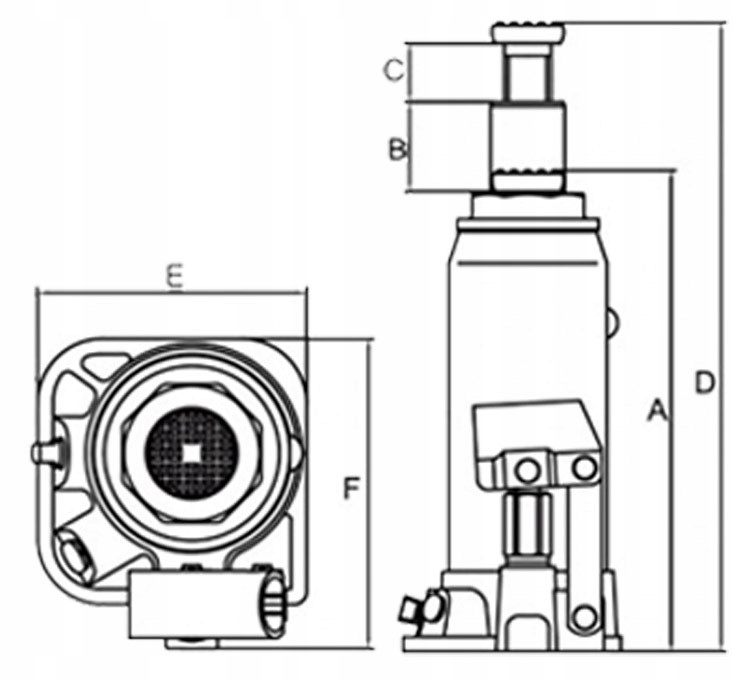 PODNOŚNIK HYDRAULICZNY SŁUPKOWY Z ZAWOREM LEWAREK MAGNUM 20 TON Minimalna wysokość podnoszenia 215 mm