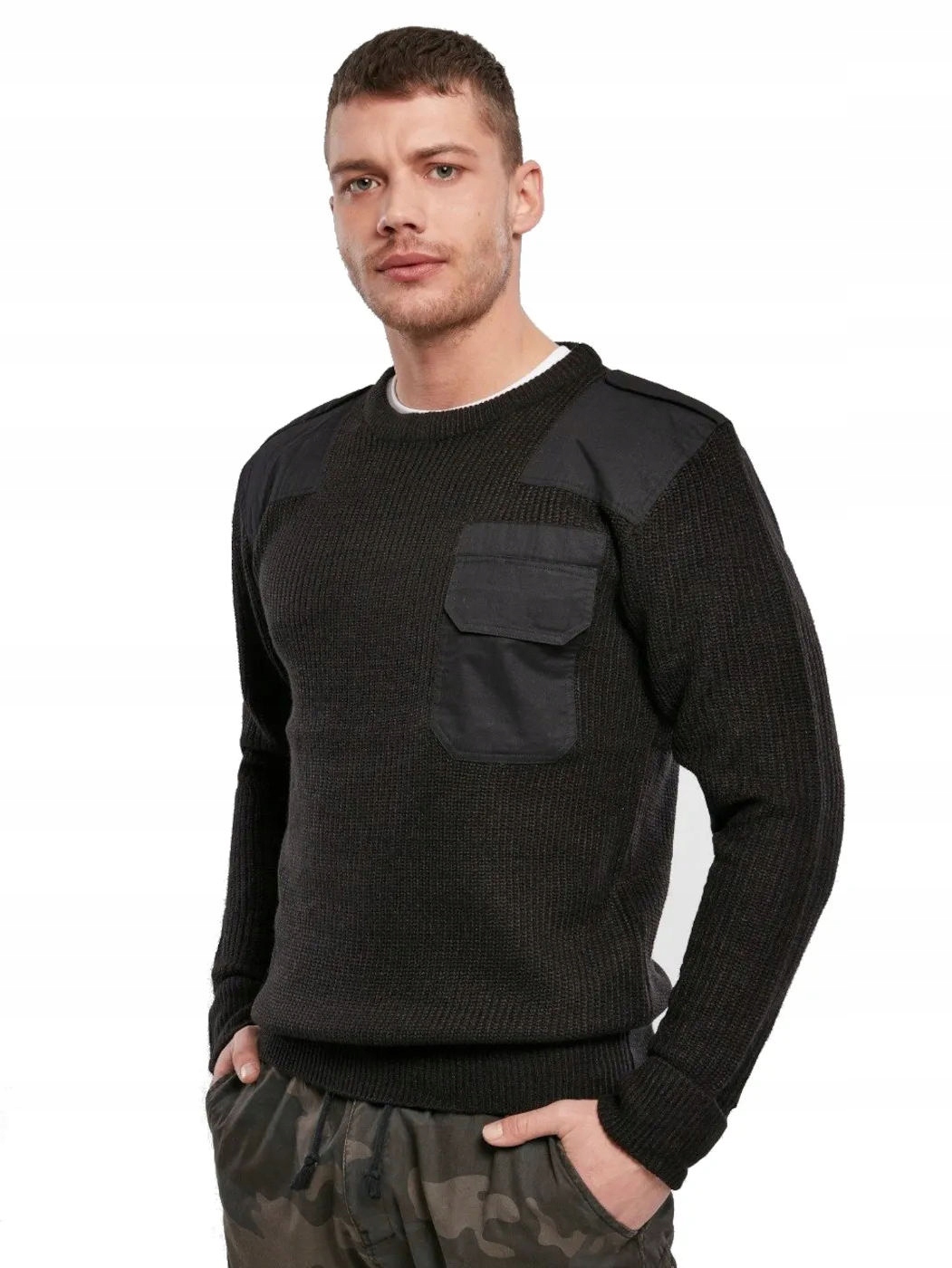 Sweter Wojskowy BRANDIT Czarny M Marka Brandit