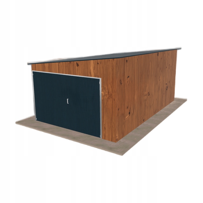 Plechová garáž 3.5x5.5 m jednopolohový spád doleva Zlatý dub