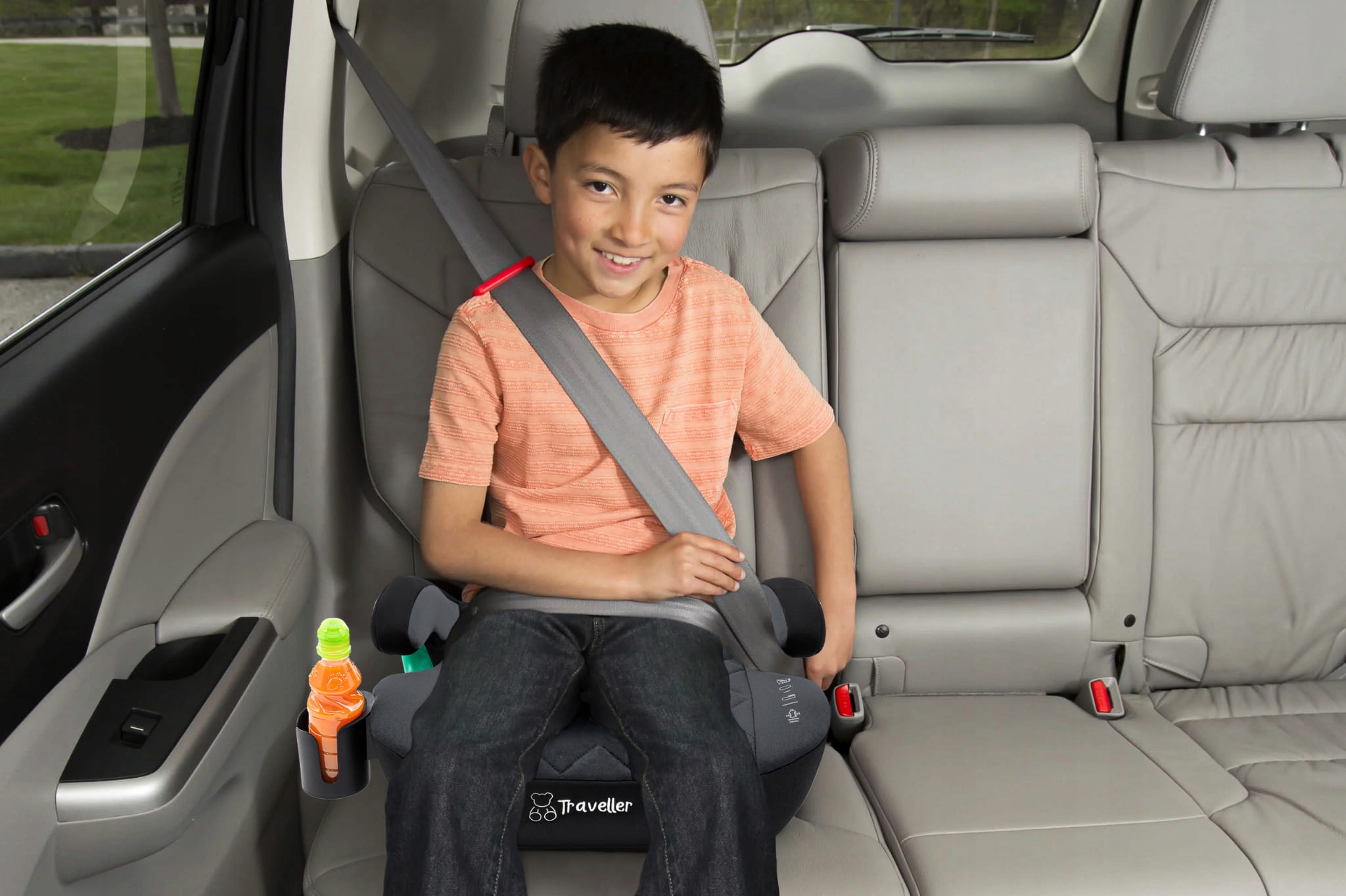 FOTELIK SAMOCHODOWY PODKŁADKA SIEDZISKO ISOFIX CZARNO-SZARY R129 125-150 CM Marka TRAVELLER