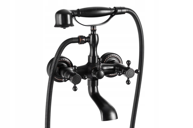 Nástěnná Retro Vanová Baterie, Černá