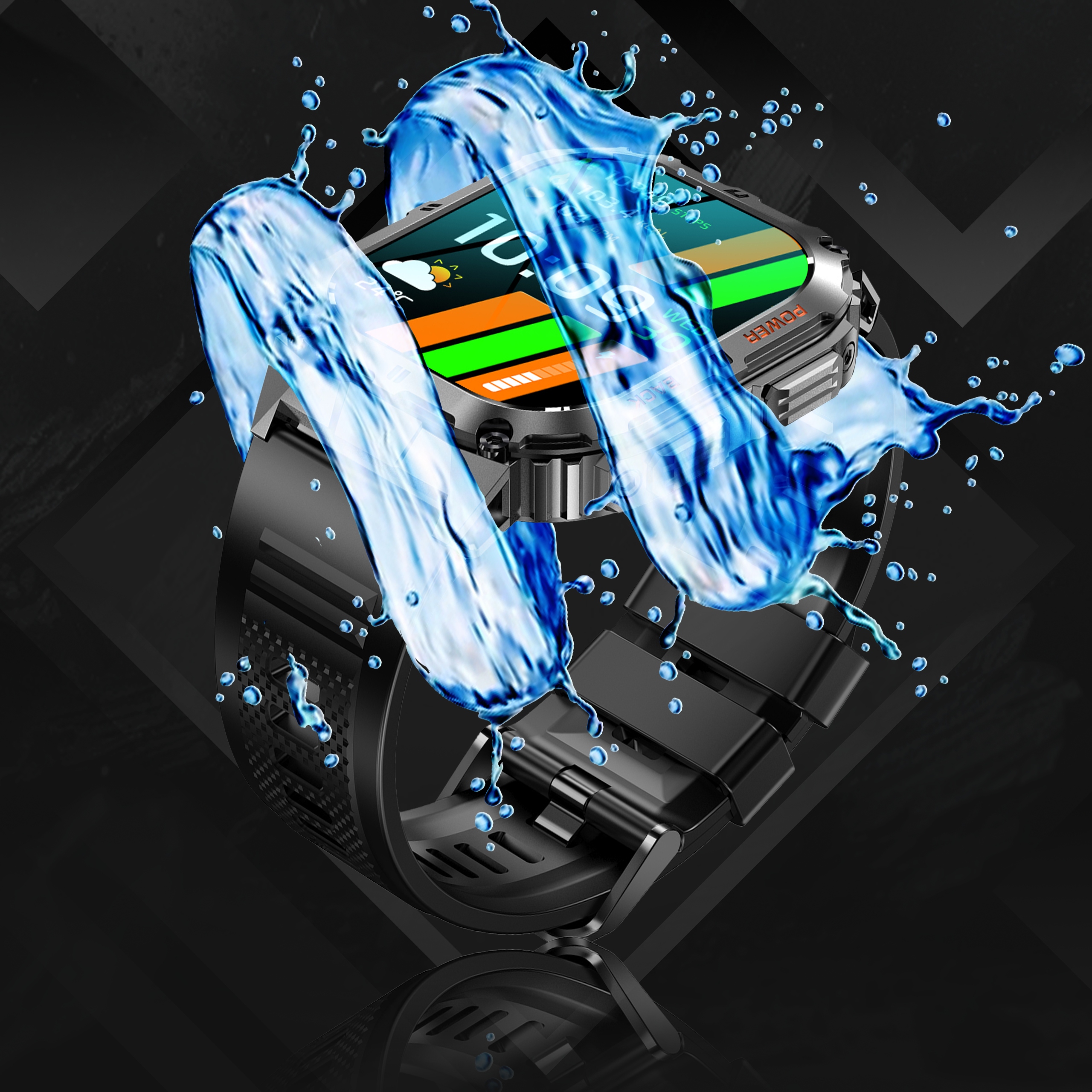 Smartwatch Zegarek Męski Menu Polskie Sport Puls Rozmowy Smart Watch Amoled Transmisja danych brak