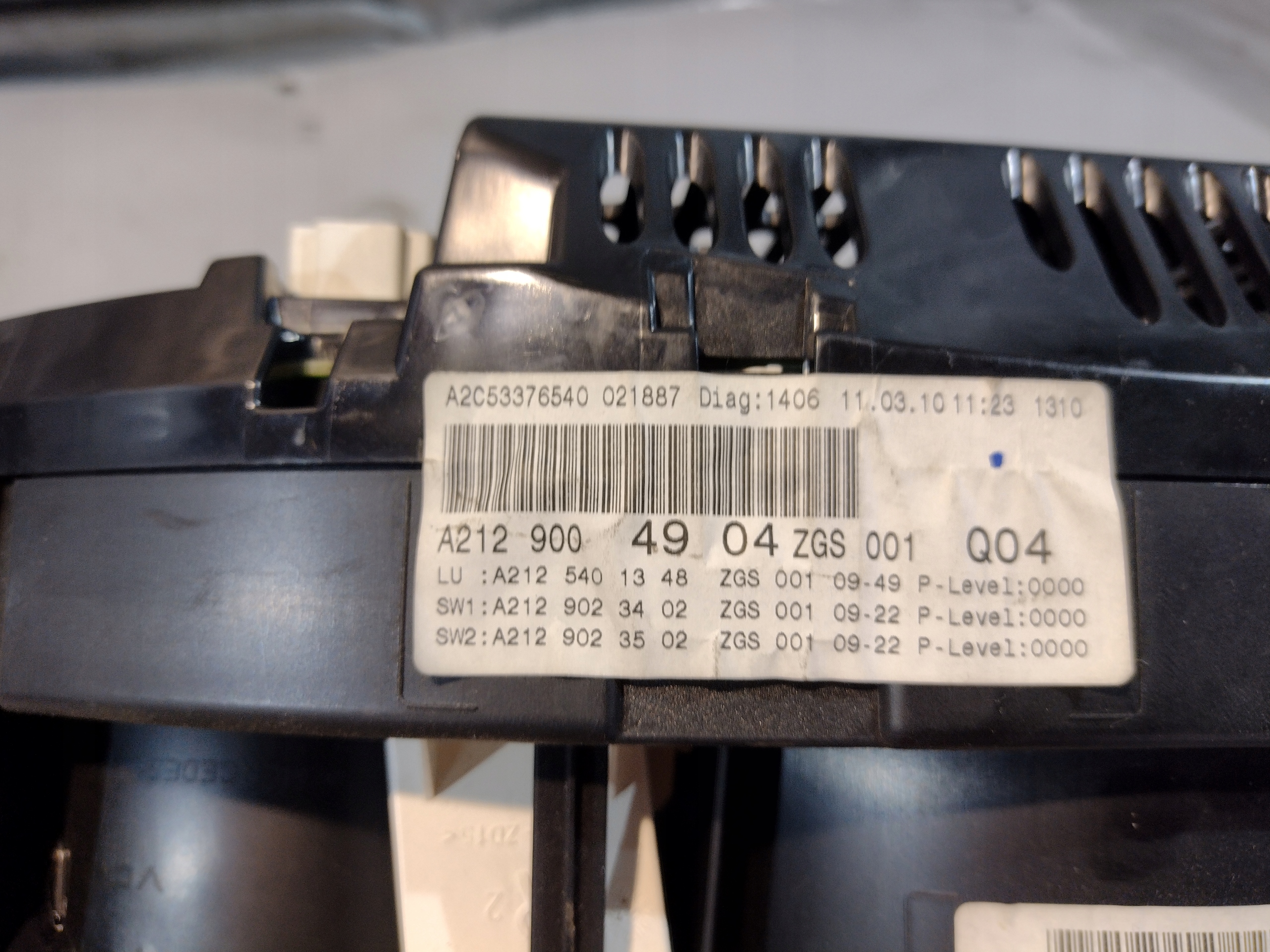 dials dials Mercedes W212 2,2 CDI A2129004904