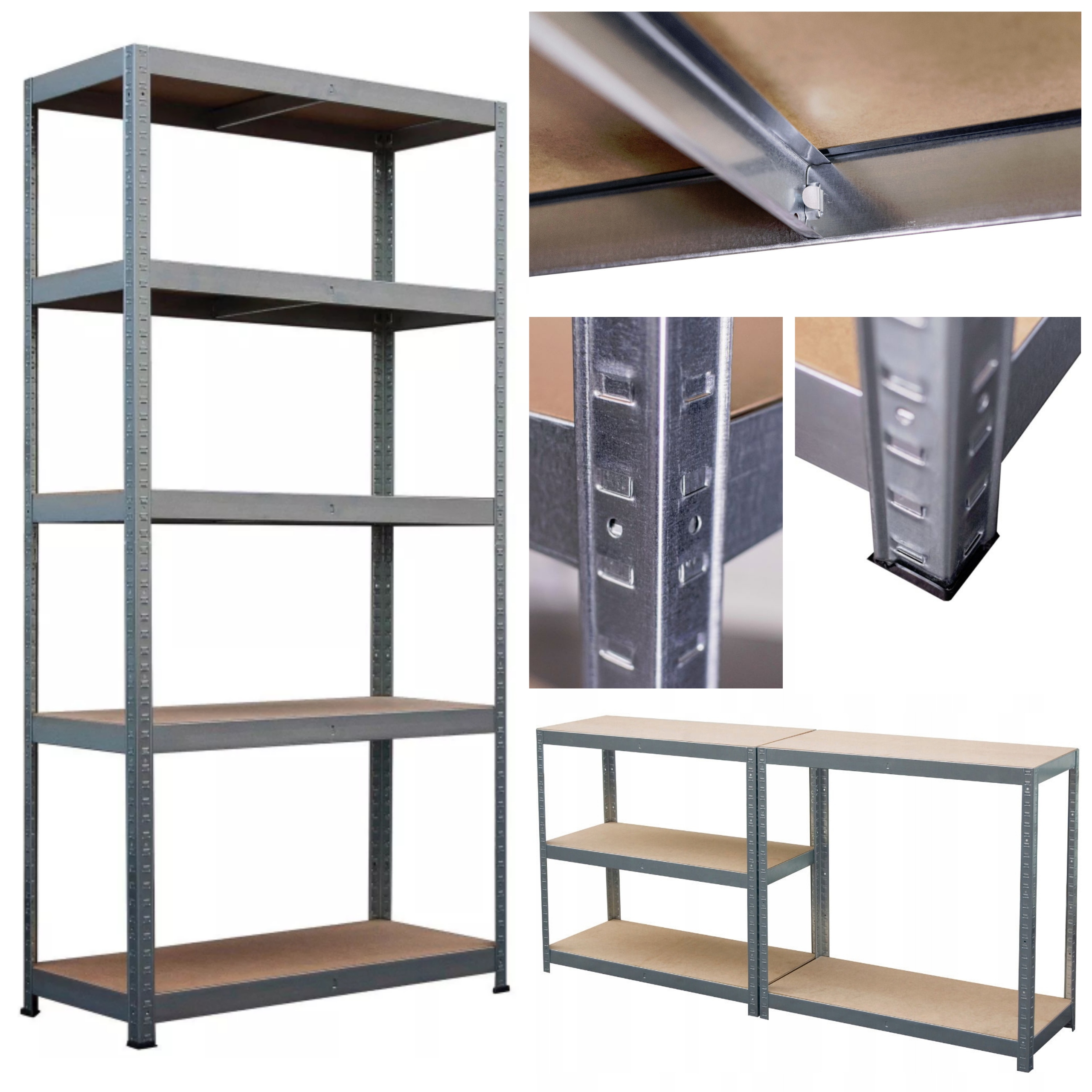 

Regał magazynowy 180x90x40 Metalkas 5 Półek Polski