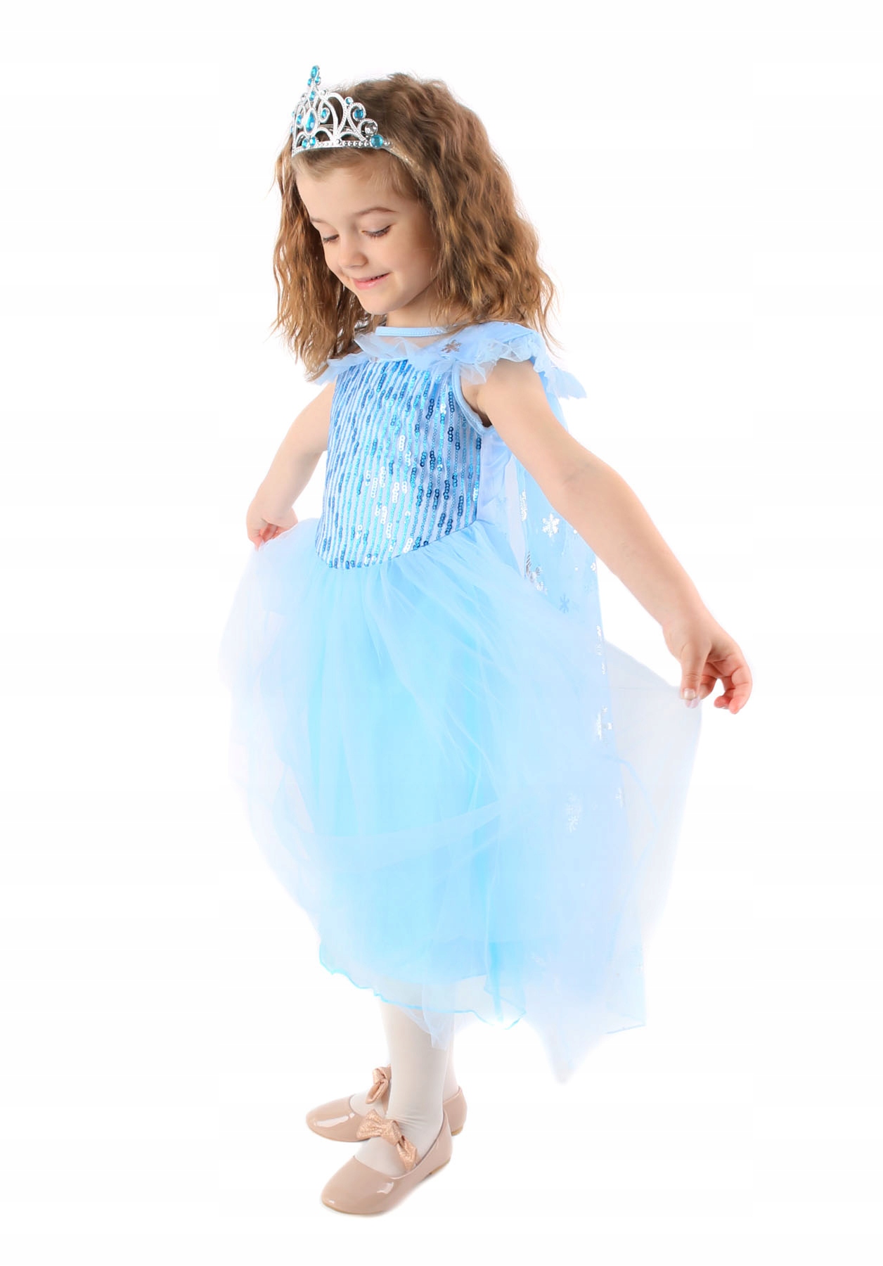 STRÓJ FROZEN 2 SUKIENKA ELSA KRAINA LODU 110 Rozmiar 98-110