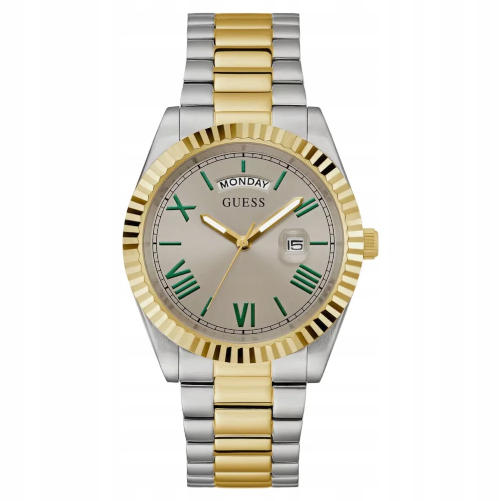 Guess Connoisseur pánské hodinky zlato-stříbrné s šedým ciferníkem GW0265G15