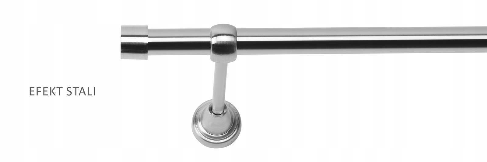 KARNISZ POJEDYNCZY 200 CM 19 MM SUN METALOWY 3 KOLORY RENA Długość drążka 200 cm