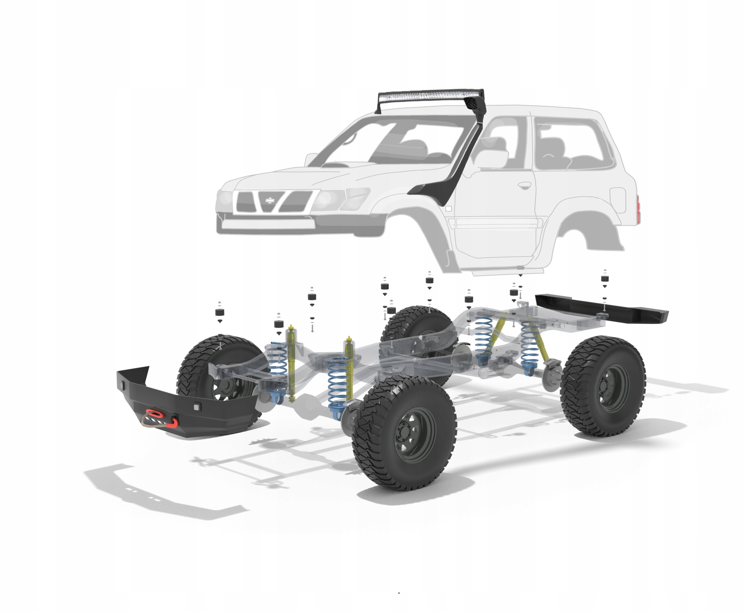 Nissan Patrol Y61 3D Body Lift 2 Lift 5cm