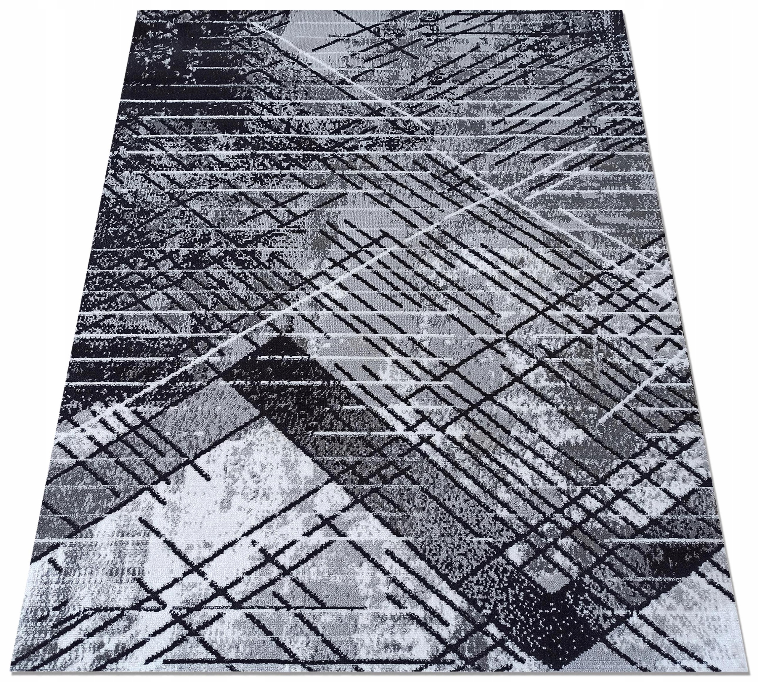 

Dywan Soho 120x170 Nowoczesne Modne Szary Czarny