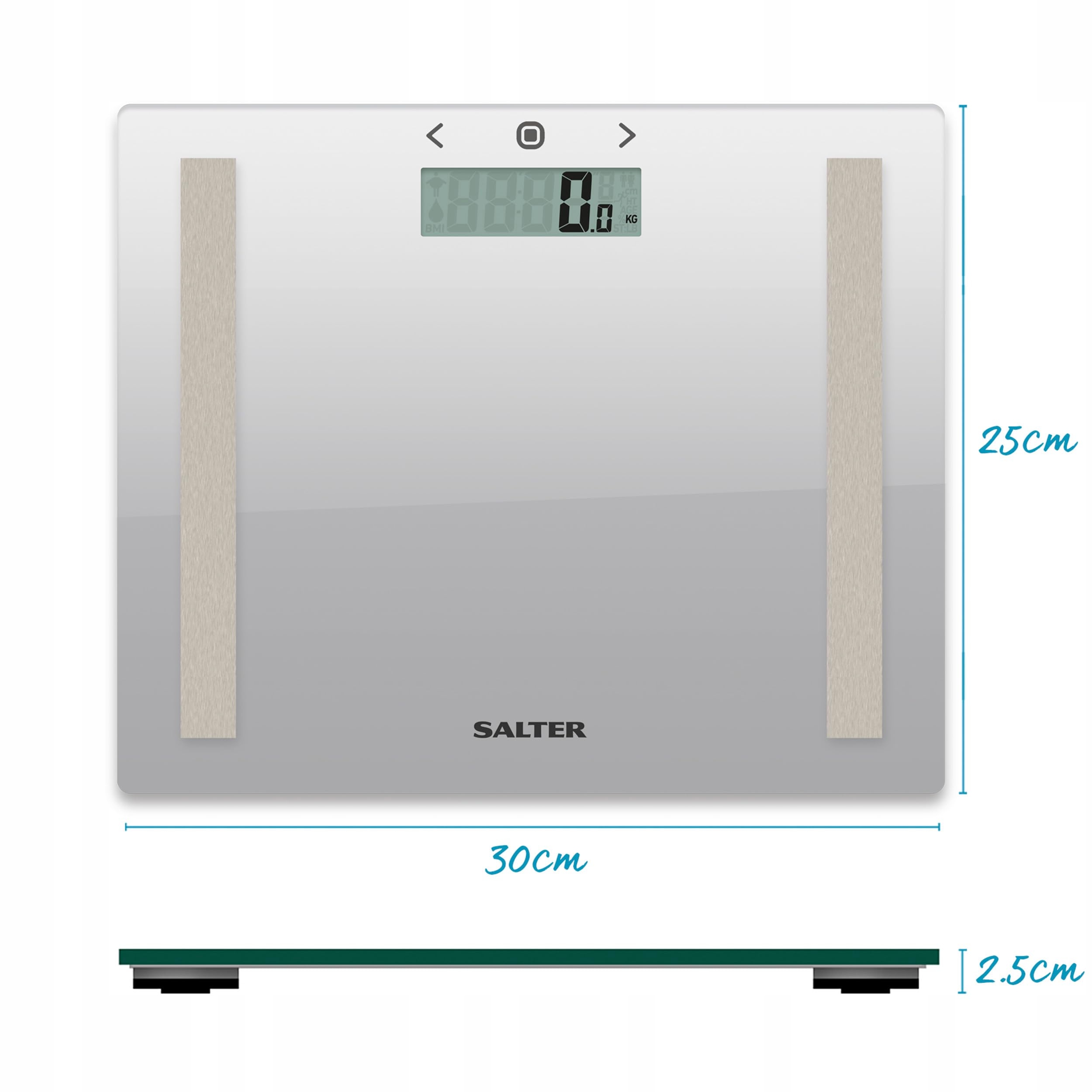 SALTER Waga Cyfrowa Szklana Analiza Tkanki Tłuszczowej 150kg 8 Użytk. — miniatura 7