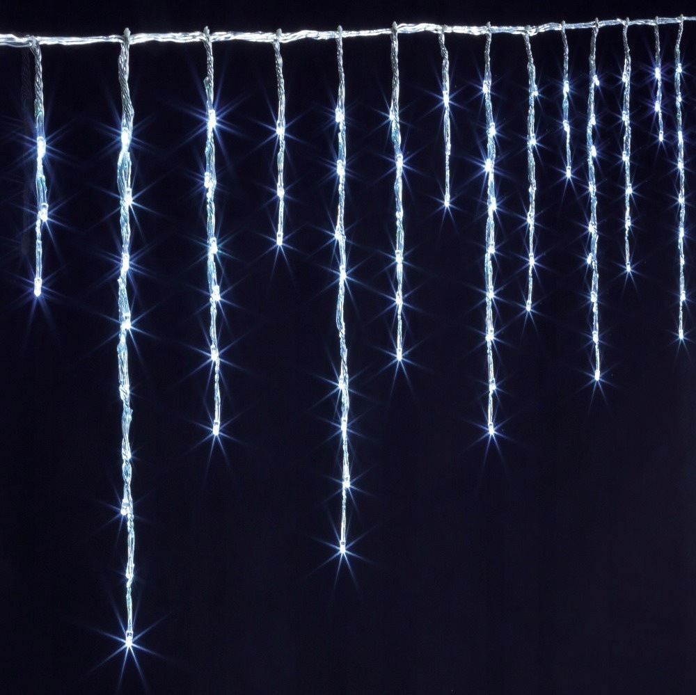 Světelný Závěs 120 Led Bílá Vánoční Dekorace Vánoční Osvětlení Rampouchy