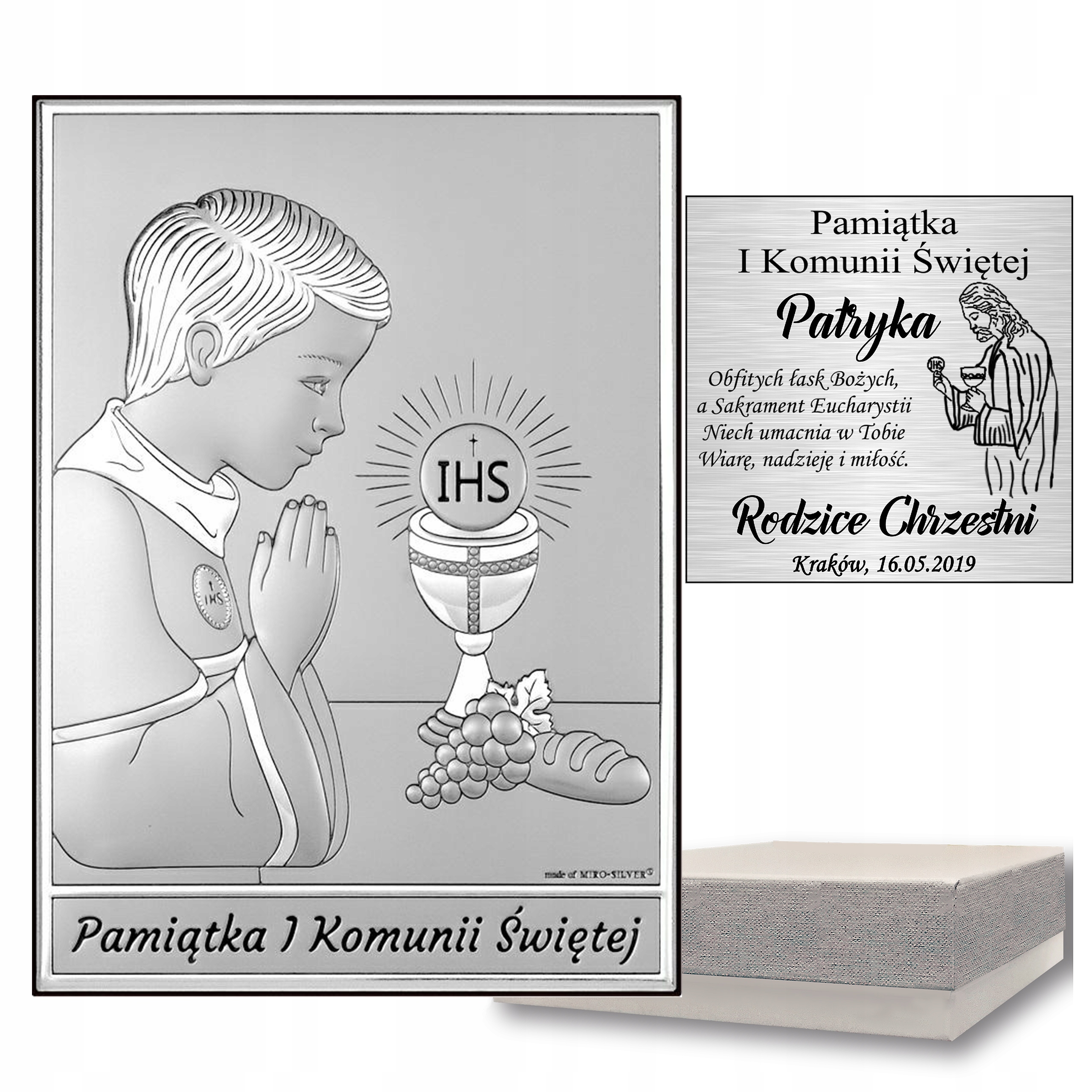 

Obrazek Srebrny Pamiątka Pierwszej Komunii Świetej