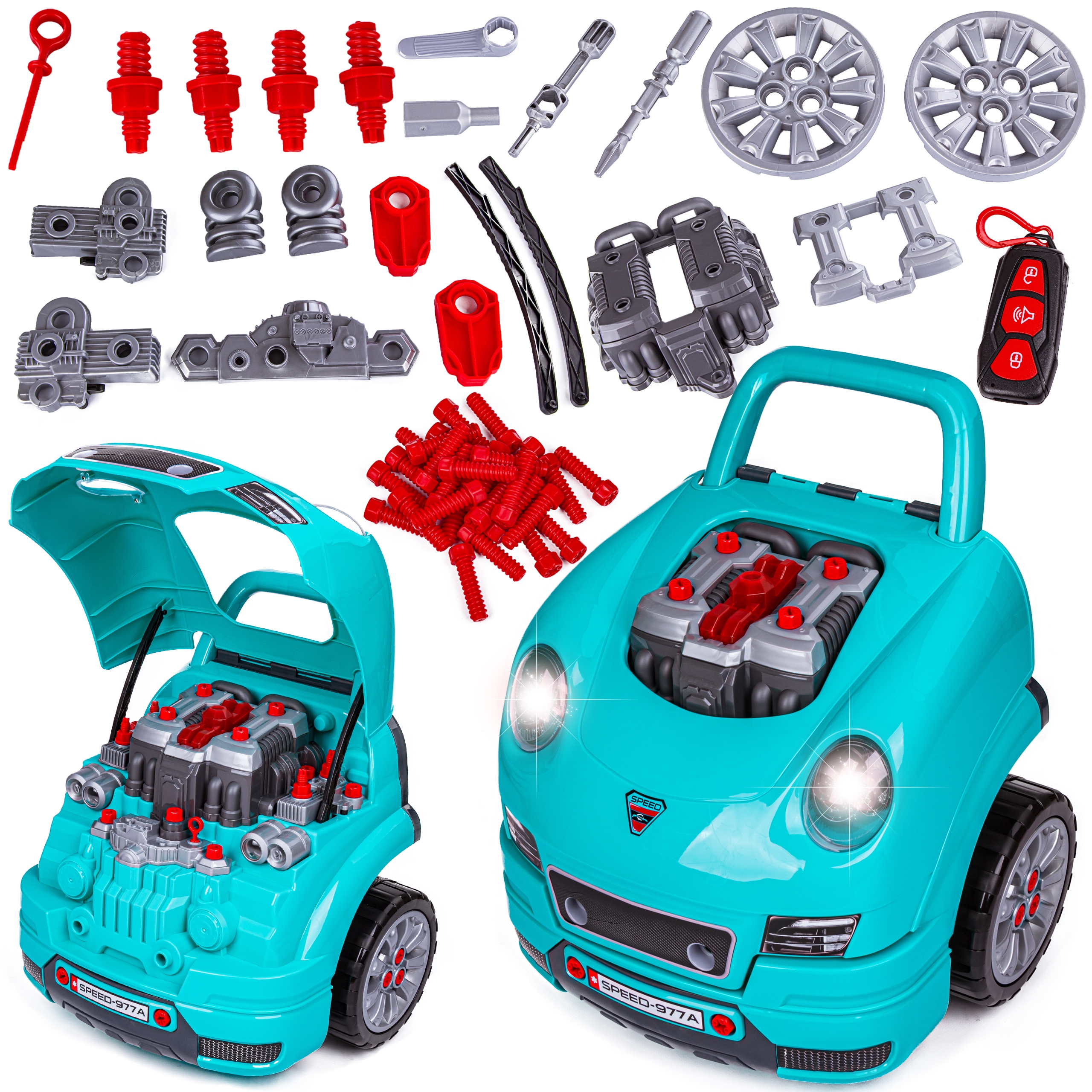 ZESTAW MAŁEGO MECHANIKA SAMOCHÓD DO ROZKRĘCANIA