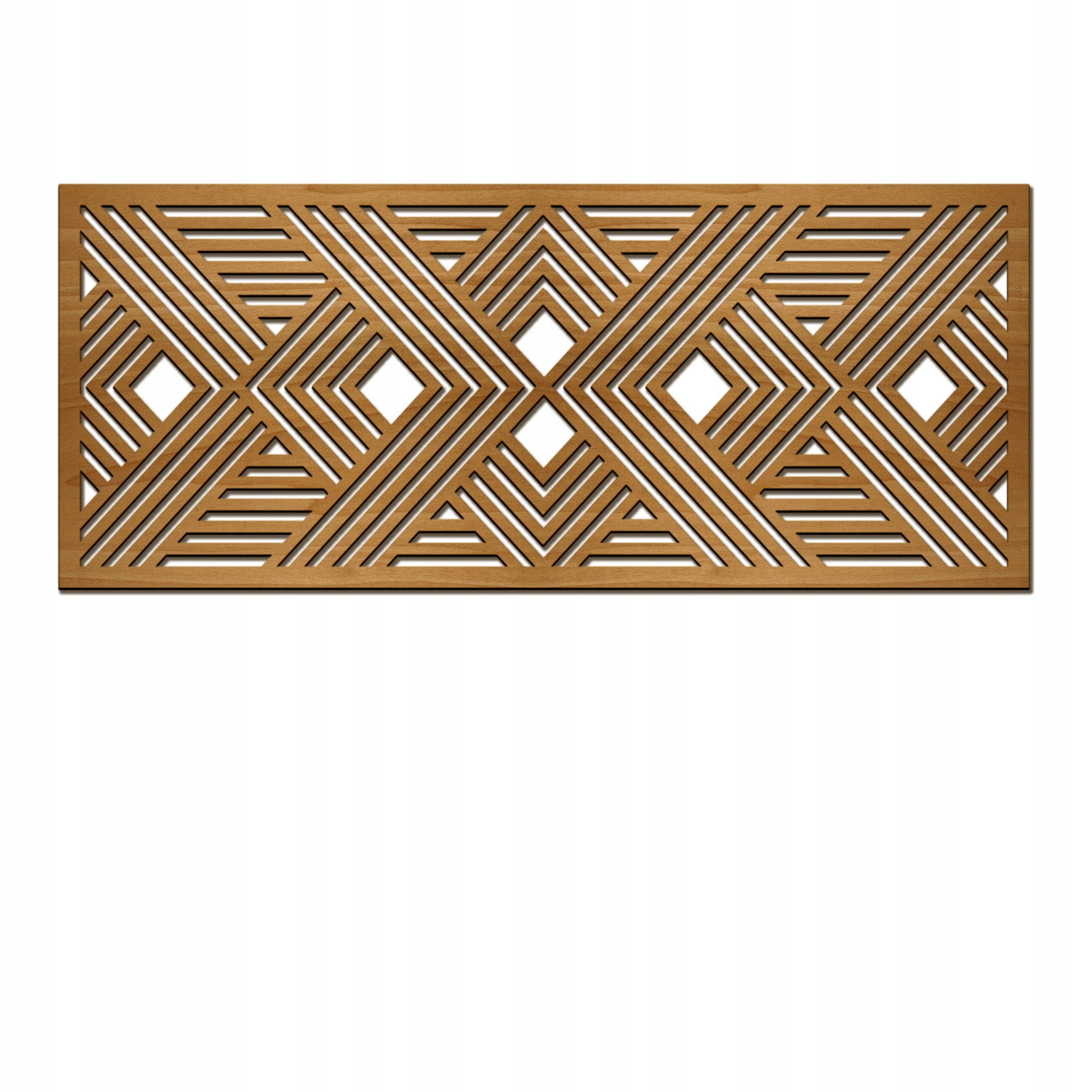 Duży Drewniany Obraz Geometryczny do Salonu, Boho